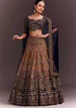Ombre Zari Embroidered Lehenga Set