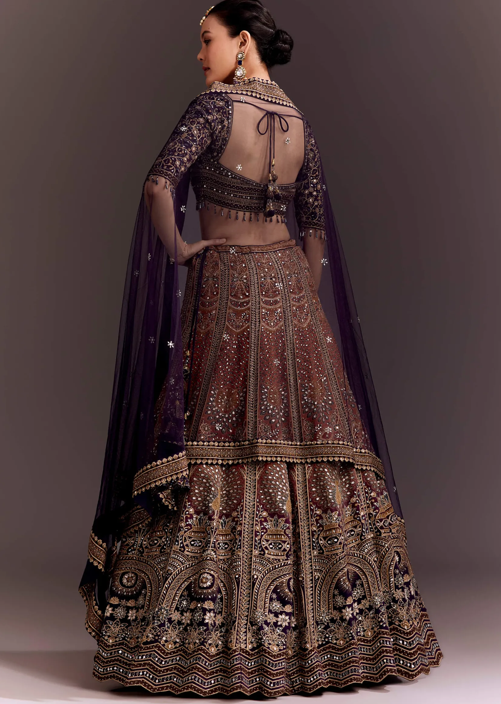 Ombre Zari Embroidered Lehenga Set