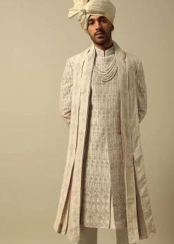 Opulent Gold Embroidered Sherwani Set