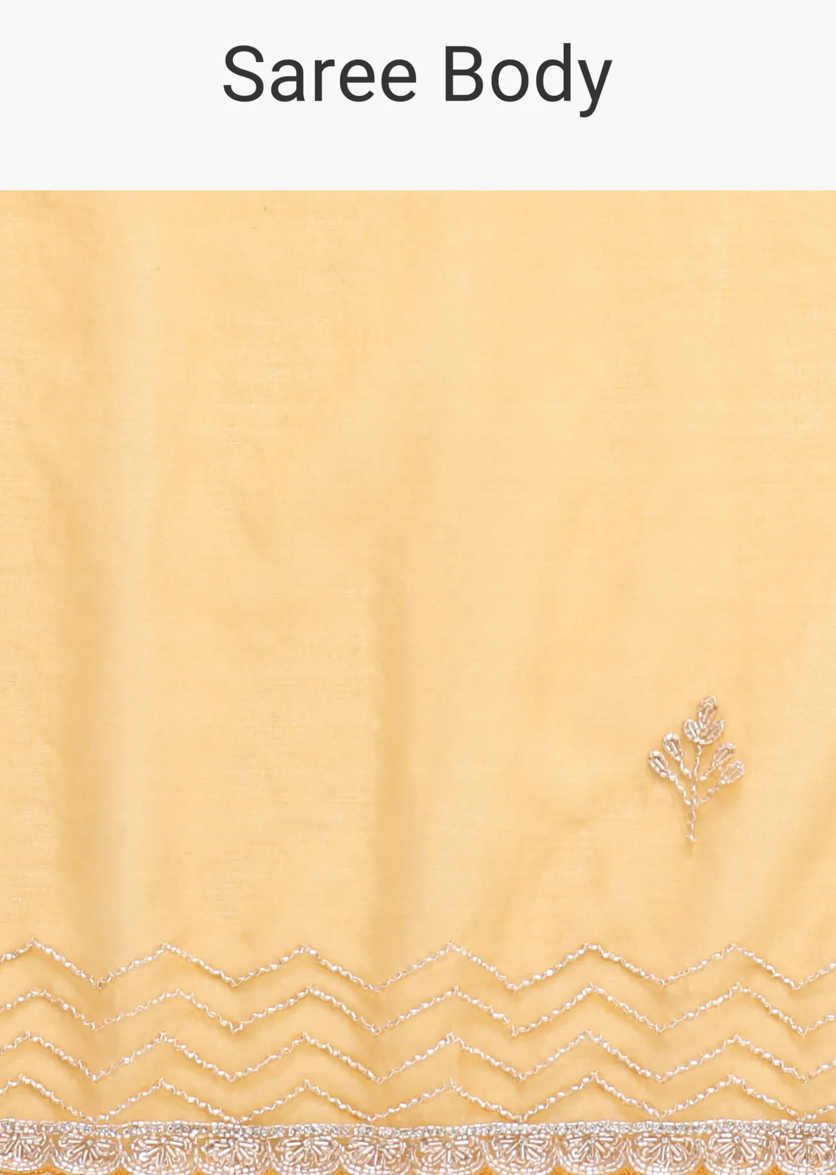 Orange Organza Saree With Unstitched Blouse