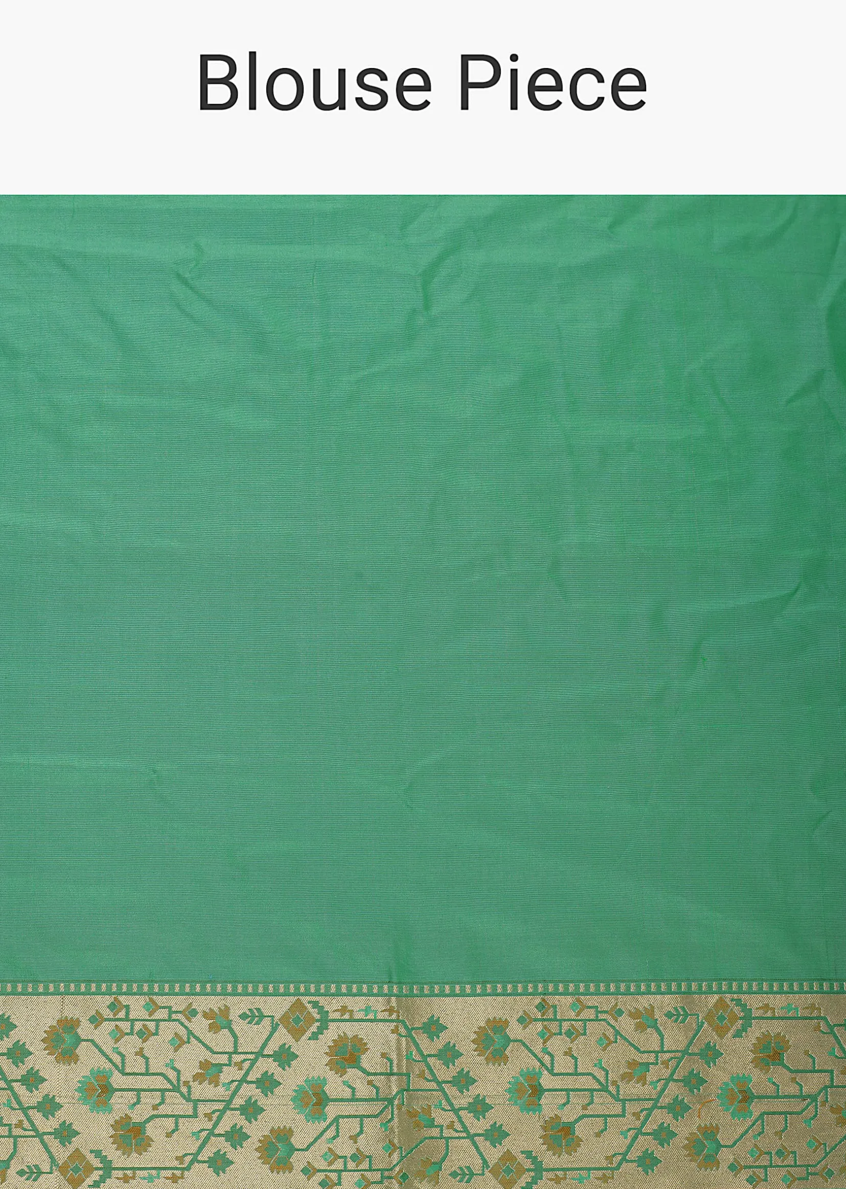 Parrot Green Katan Silk Banarasi Ikat Patola Weave Saree With Unstitched Blouse Piece