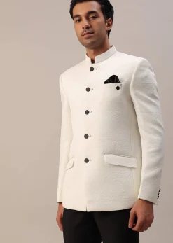 Pearl White Jodhpuri Suit