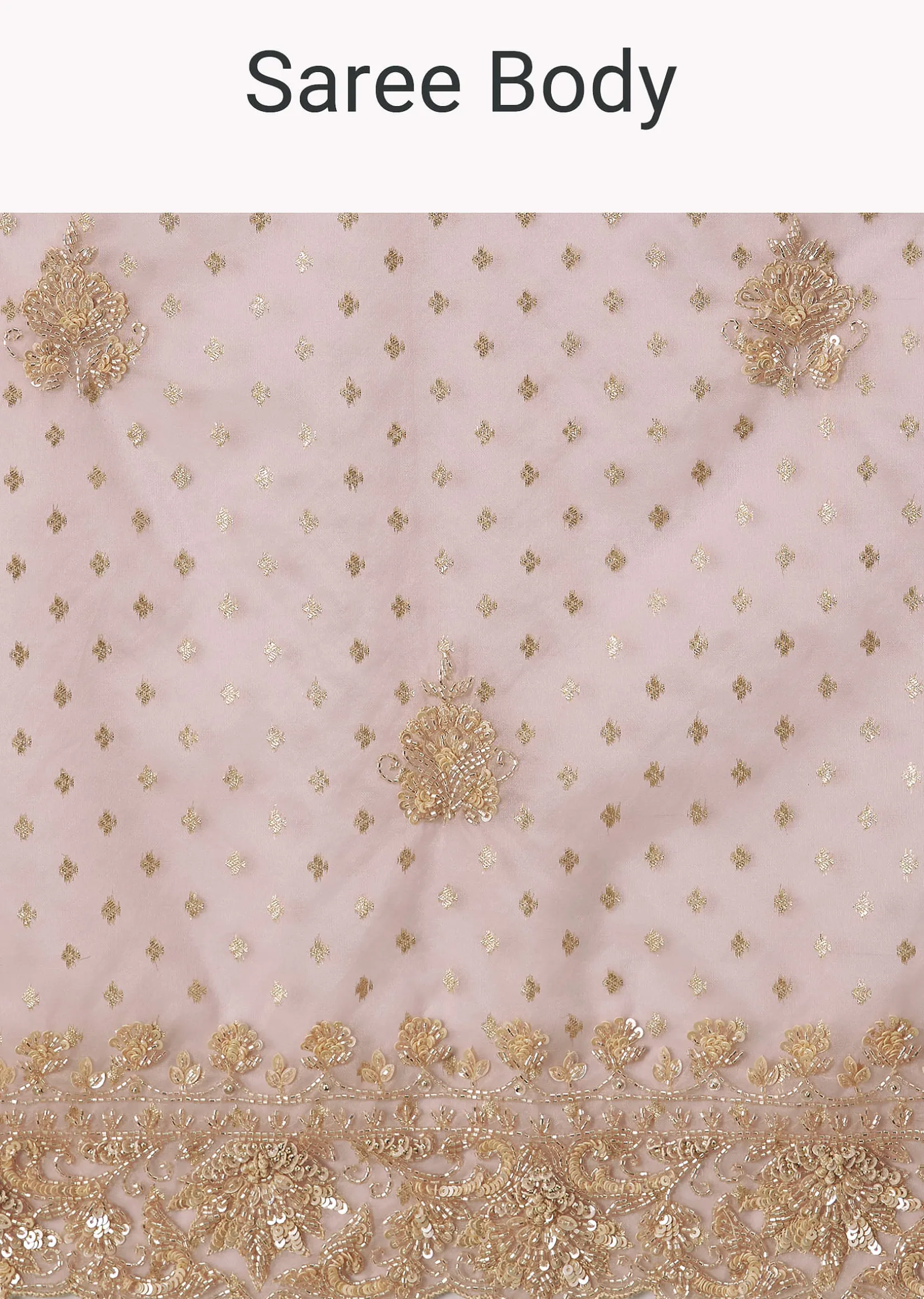 Pink Banarasi Tissue Saree With Velvet Embroidered Blouse