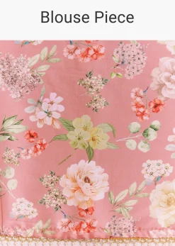 Pink Crushed Tissue Saree With Cutdana And Moti Embellished Border