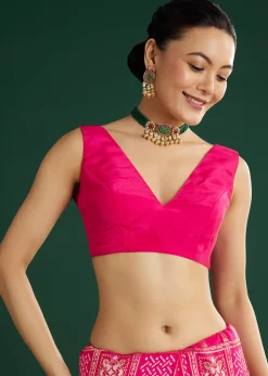 Pink Dola Silk Saree With Woven Patola