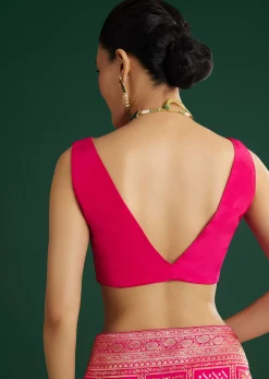 Pink Dola Silk Saree With Woven Patola