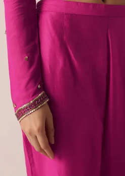 Pink Embroidered Anarkali Set