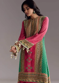 Pink Embroidered Kurta Dhoti Set