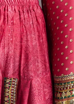 Pink Embroidered Kurta Dhoti Set