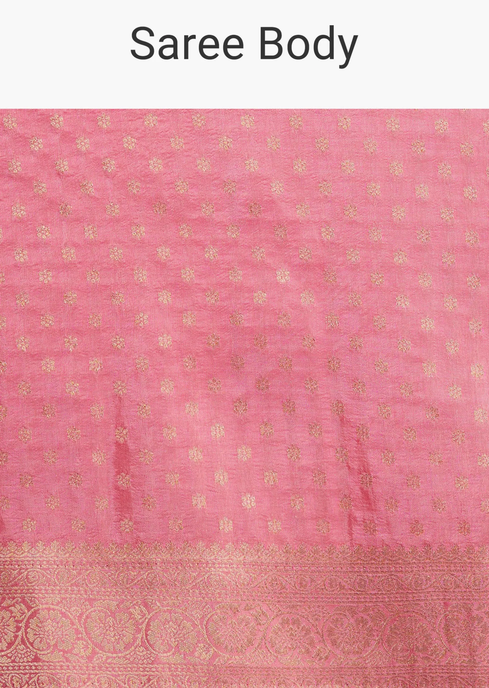 Pink Gajari Dola Silk Saree With Butti Weave