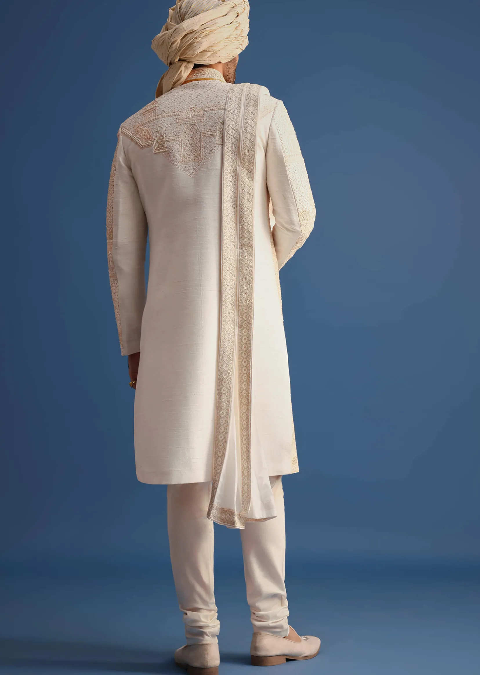 Pink Hand Embroidered Sherwani Suit