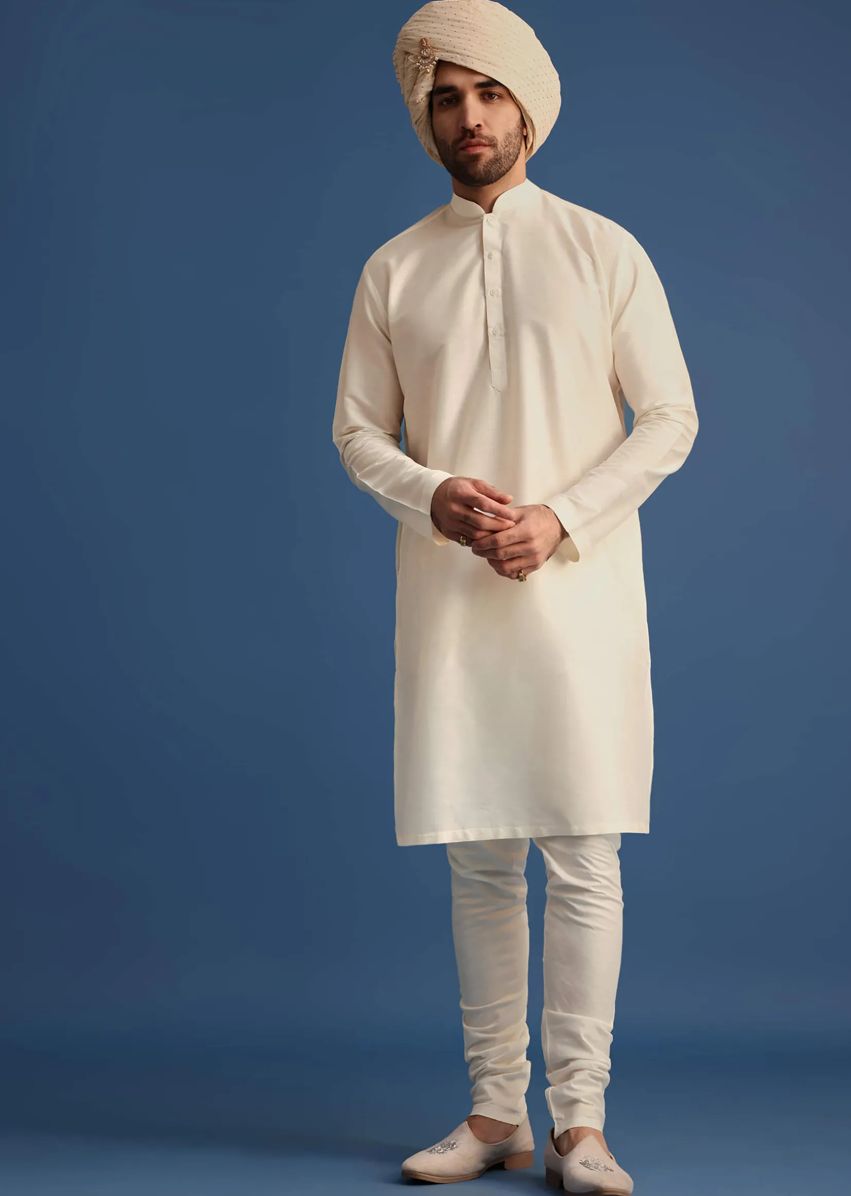 Pink Hand Embroidered Sherwani Suit