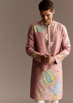 Pink Mirror Kurta Set