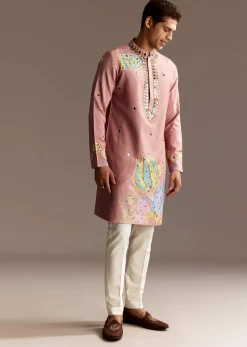 Pink Mirror Kurta Set