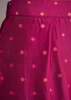 Pink Ombre Bandhani Anarkali Suit With Zardosi Neckline