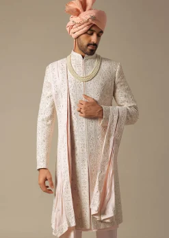 Pink Opulence Sherwani Set For Grooms