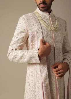 Pink Opulence Sherwani Set For Grooms