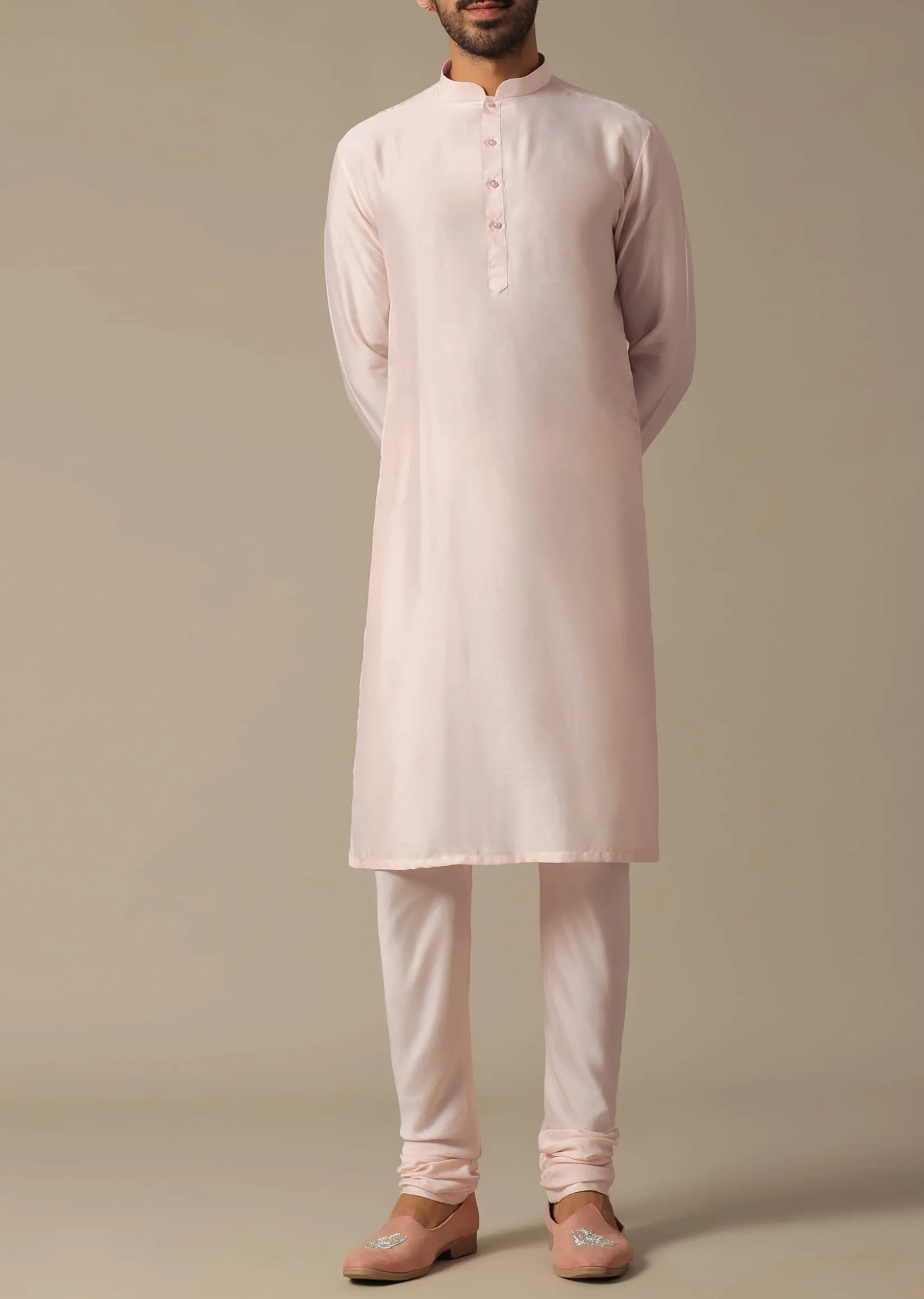 Pink Opulence Sherwani Set For Grooms