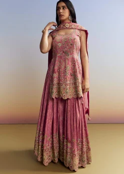 Pink Printed Palazzo Set