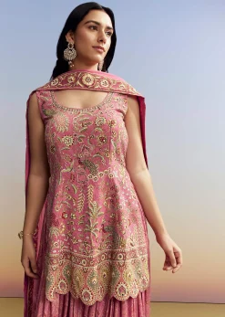 Pink Printed Palazzo Set
