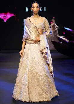 Pink Raw Silk Hand Work Lehenga Choli With Dupatta