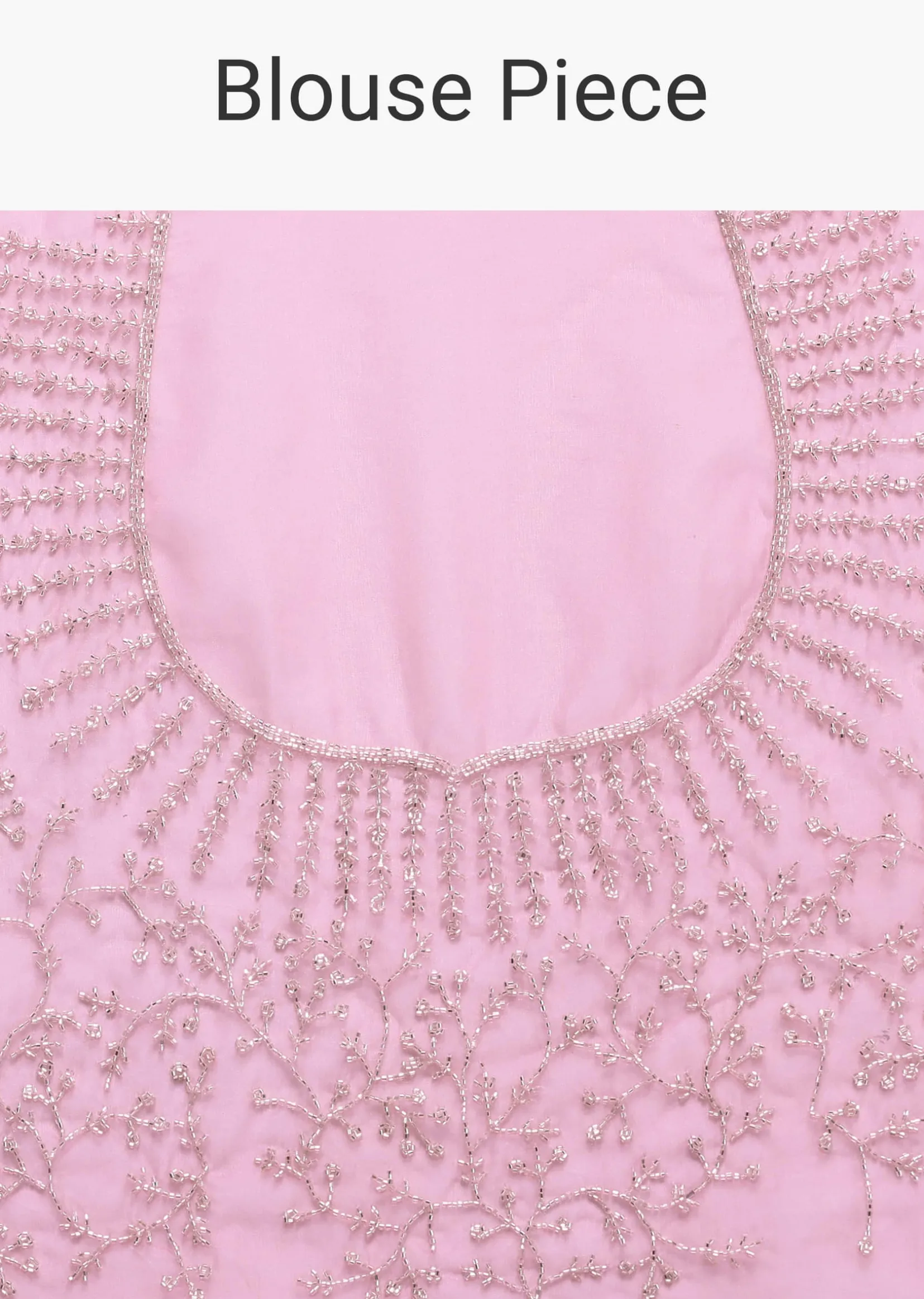 Pink Saree With Cut Dana Embellished Border Work