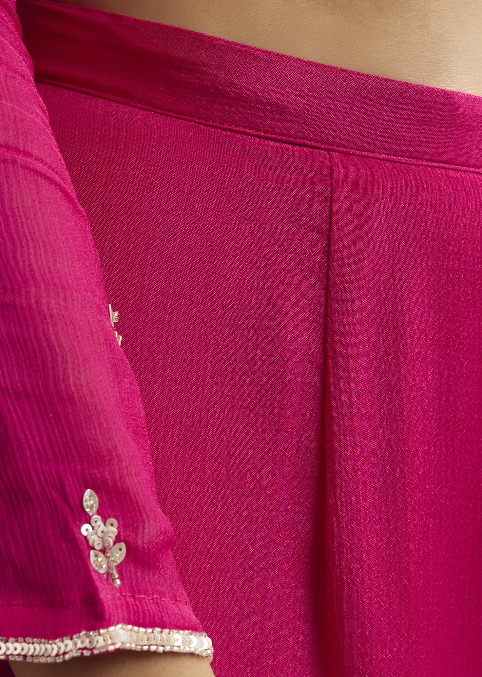 Pink Sequins Embroidered Sharara Set With Dupatta