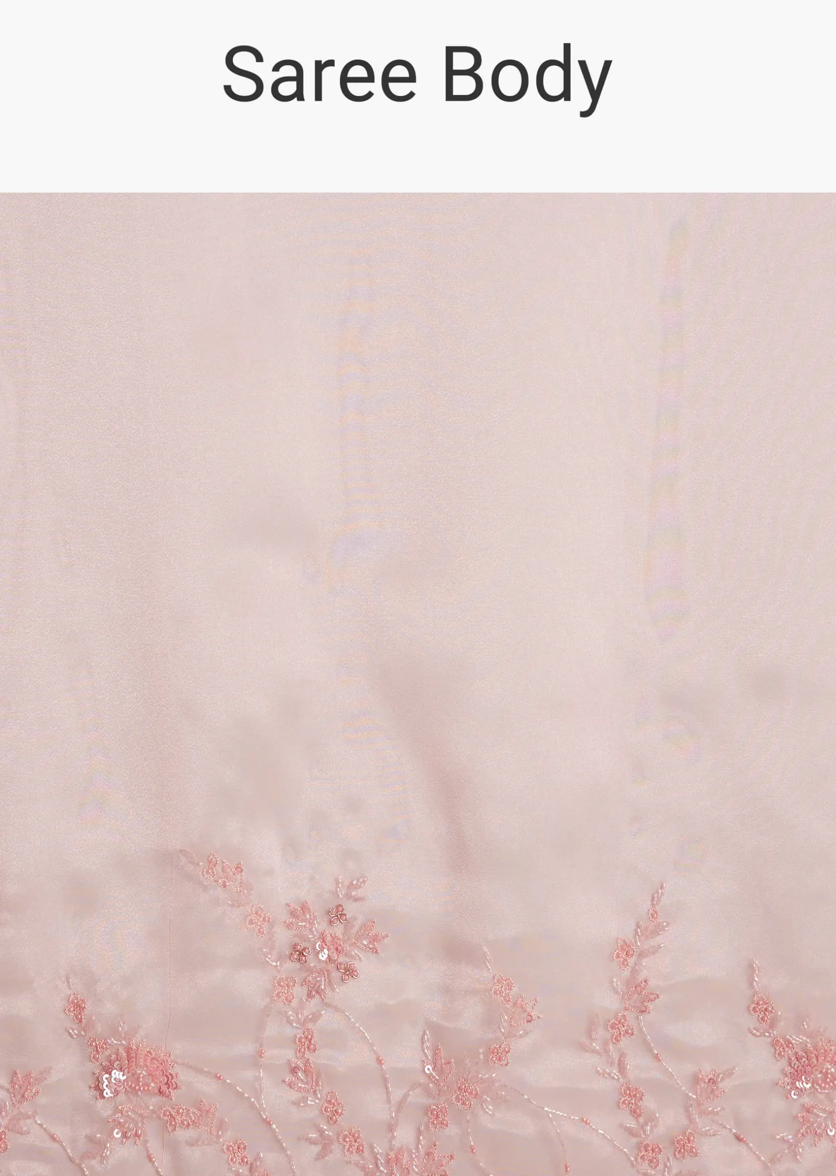Pink Tissue Saree With Heavy Cutdana And Beads Embroidery