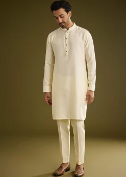 Pista Ombre Green Silk Kurta Jacket Set With Thread Work