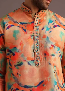 Print Multi Colour Abstract Print Kurta And Pant