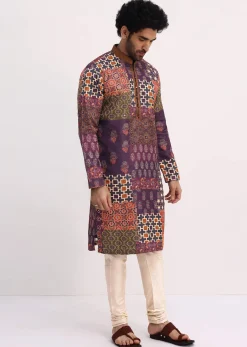 Printed Multicolor Kurta Pyjama Set