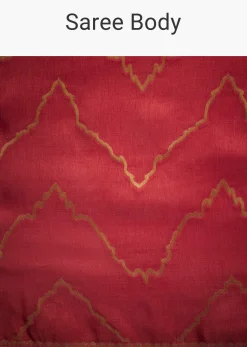 Punch Pink Silk Saree With Zari Accents On Pallu And Border