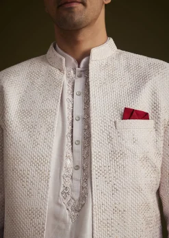 Purple and Lilac Ombre Sherwani With Embroidery