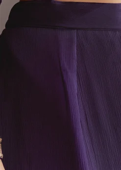 Purple Chinon Anarkali Dupatta Suit With Sequin Work