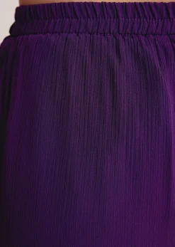Purple Chinon Kaftan Kurta Set With Zardosi And Thread Work