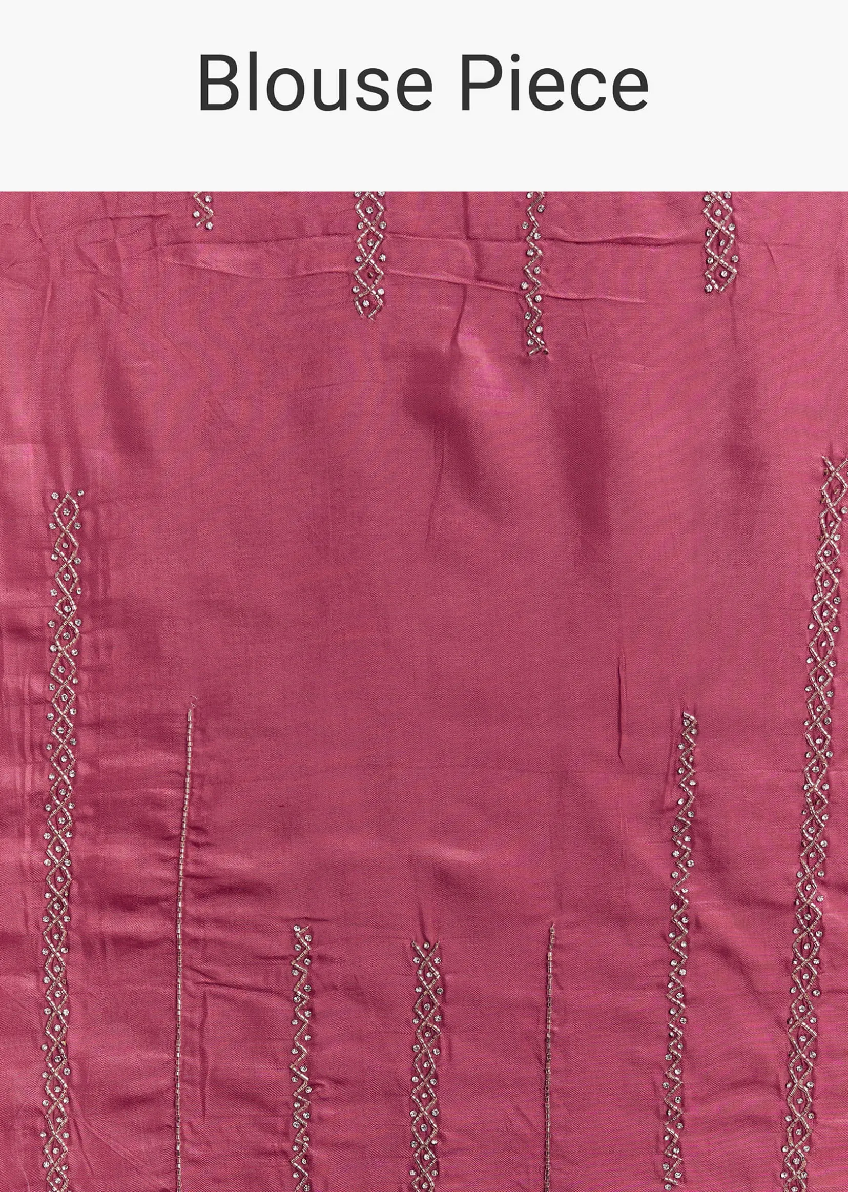 Purple Cotton Linen Saree With Faded Florals