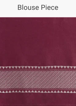 Purple Dola Silk Saree With Zari Woven Floral And Geometric Patterns