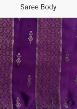 Purple Dola Silk Saree With Gota Patti Woven Motif