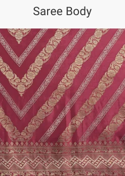 Purple Dola Silk Saree with Zari Weave and Lace Border