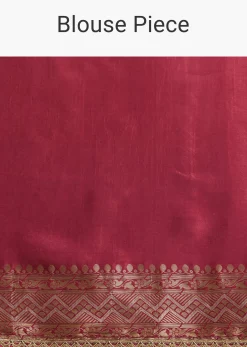 Purple Dola Silk Saree with Zari Weave and Lace Border