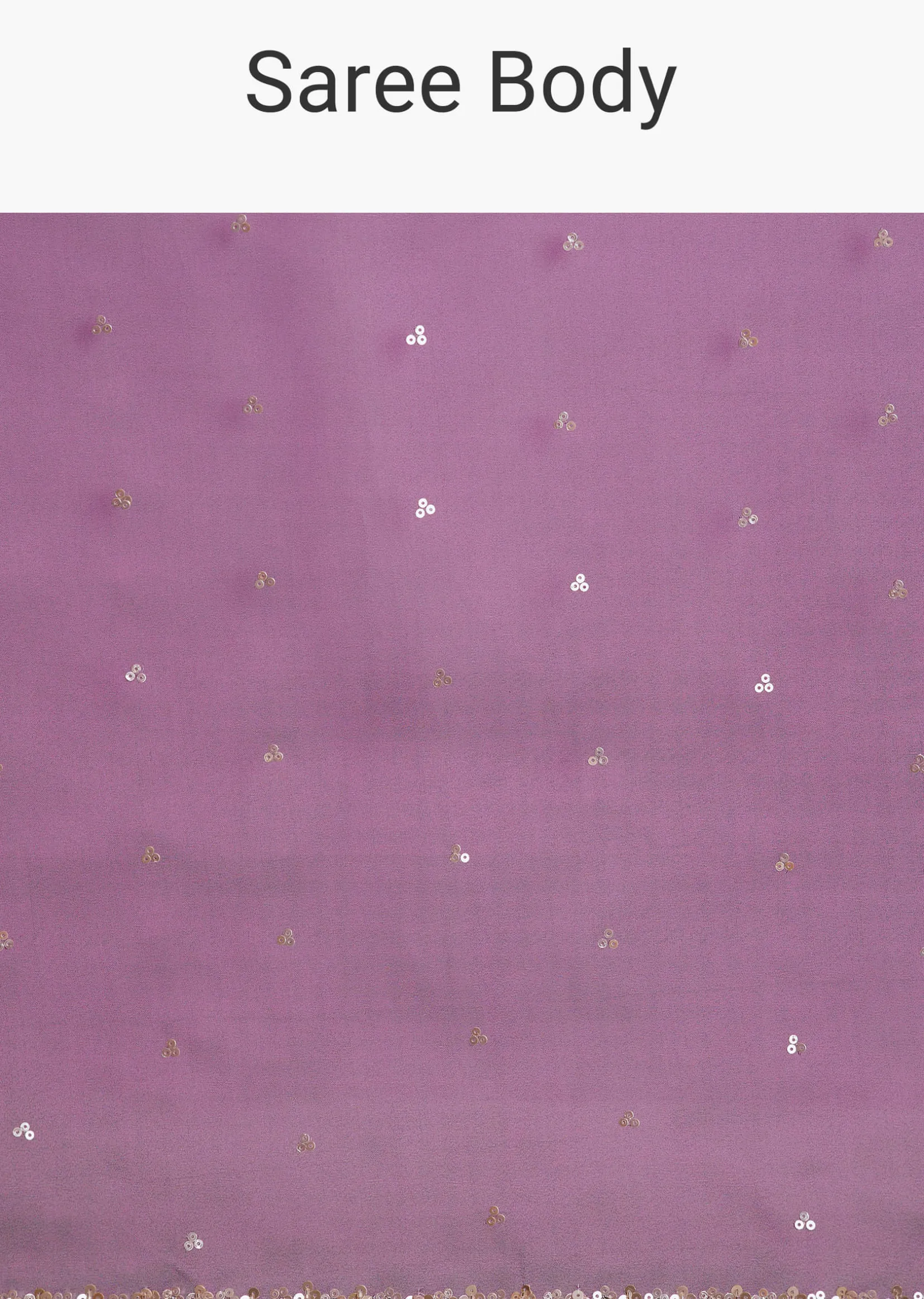Purple Glass Tissue Saree With Cutdana And Sequins Scallop Border