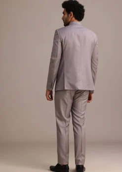 Purple Jodhpuri Set With Pocket Square