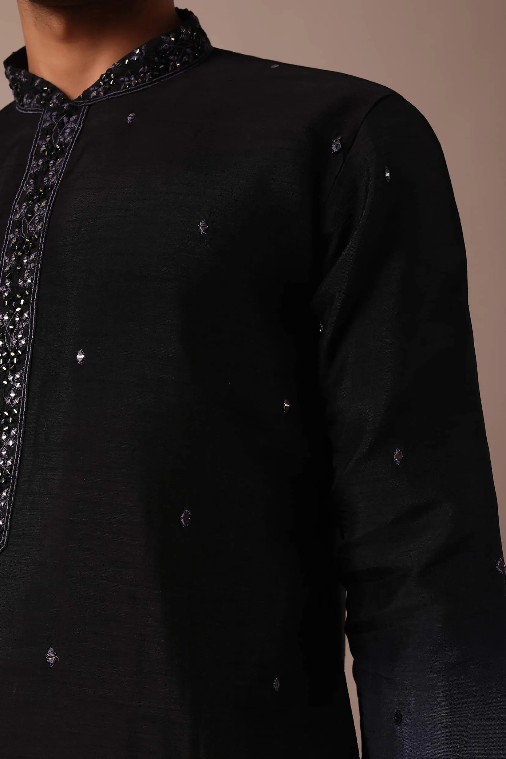 Purple Ombré Kurta Set With Dupatta