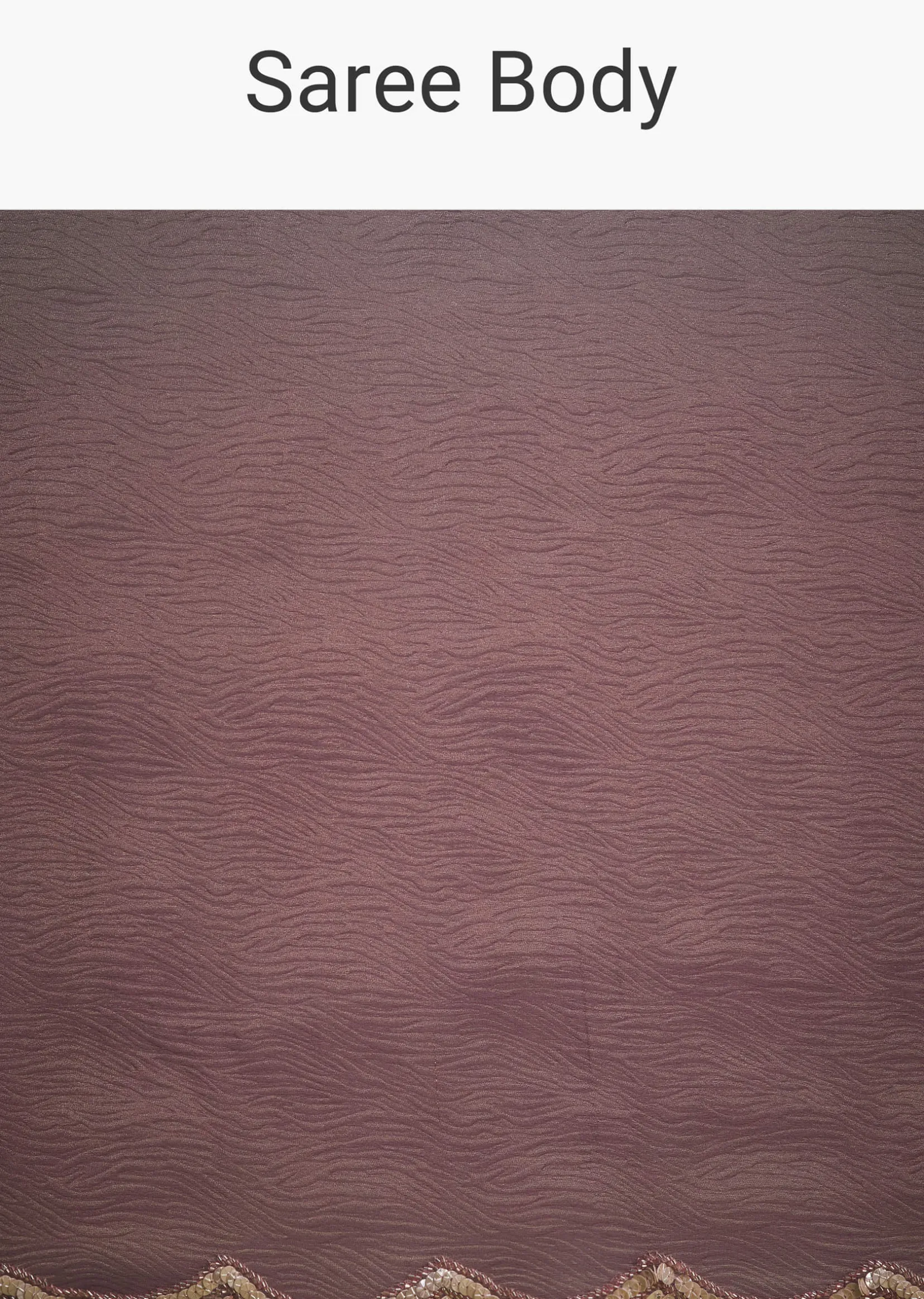 Purple Ombre Tissue Saree With Scallop Border