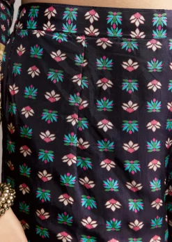 Purple Printed Sharara Set