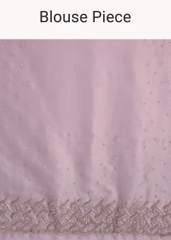 Purple Tissue Saree With Cutdana And Stone Embroidery