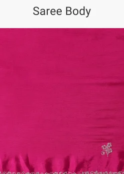 Radiant Pink Saree With Stone Embellishments All Over