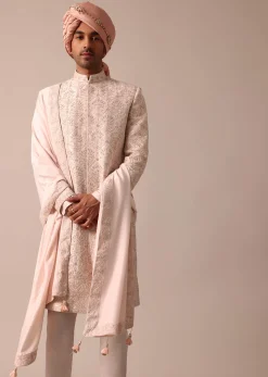 Radiant Pink Sherwani With Heavy Embroidery Work