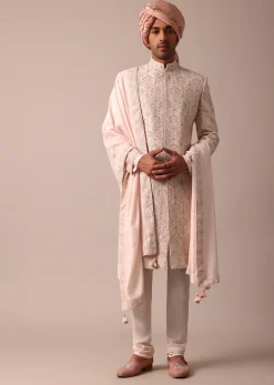 Radiant Pink Sherwani With Heavy Embroidery Work