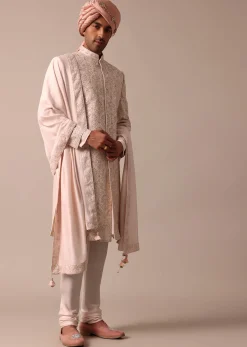 Radiant Pink Sherwani With Heavy Embroidery Work